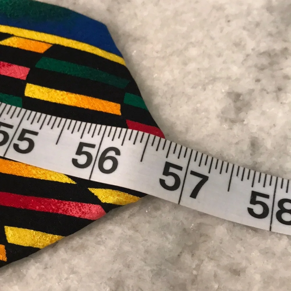 Rush Limbaugh No Boundaries Tie Mens Necktie Green Multicolor Vtg America USA - Picture 6 of 7